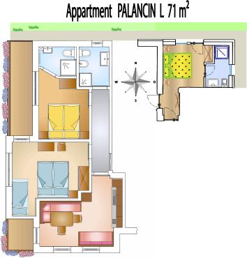 Floor plan of apartment “Palancin”